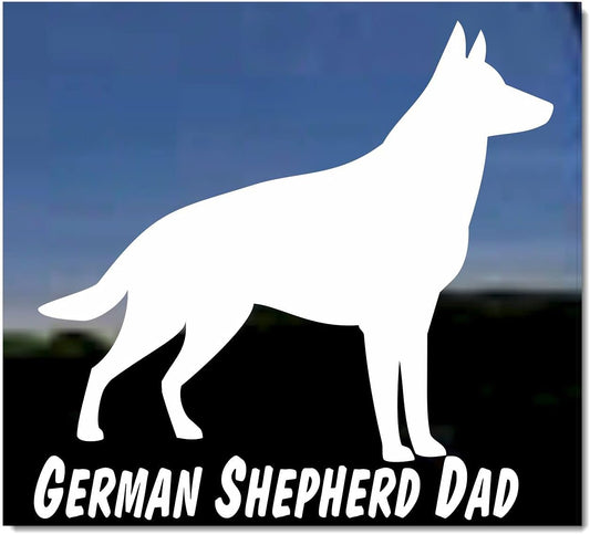 German Shepherd Dad Vinyl Window Decal Sticker - NickerStickers
