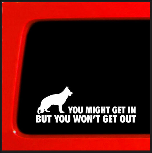 German Shepherd K9 Home Protection Sticker | Vinyl Decal for Car Window or Truck