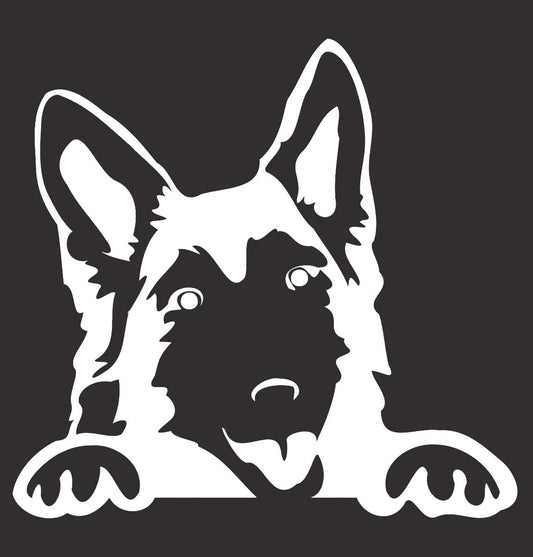 German Shepherd NOK Decal Vinyl Sticker for Cars, Trucks, Walls, Laptop - White - 5.5 x 5.6 in