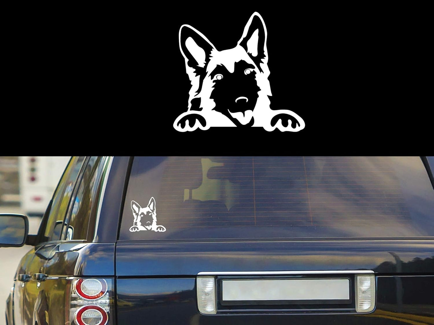 German Shepherd NOK Decal Vinyl Sticker for Cars, Trucks, Walls, Laptop - White - 5.5 x 5.6 in