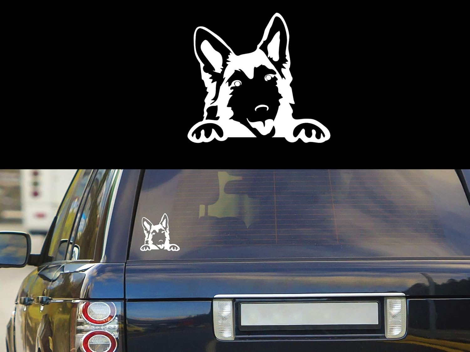 German Shepherd NOK Decal Vinyl Sticker for Cars, Trucks, Walls, Laptop - White - 5.5 x 5.6 in