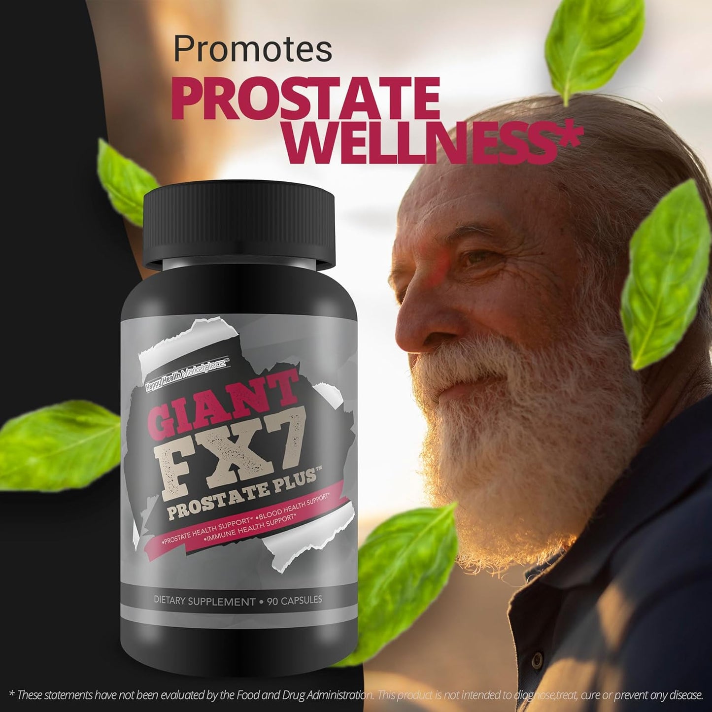 Giant FX7 Prostate Plus - Prostate Supplements for Energy, Endurance, and Healthy Function - With Zinc for Male Prostate Support