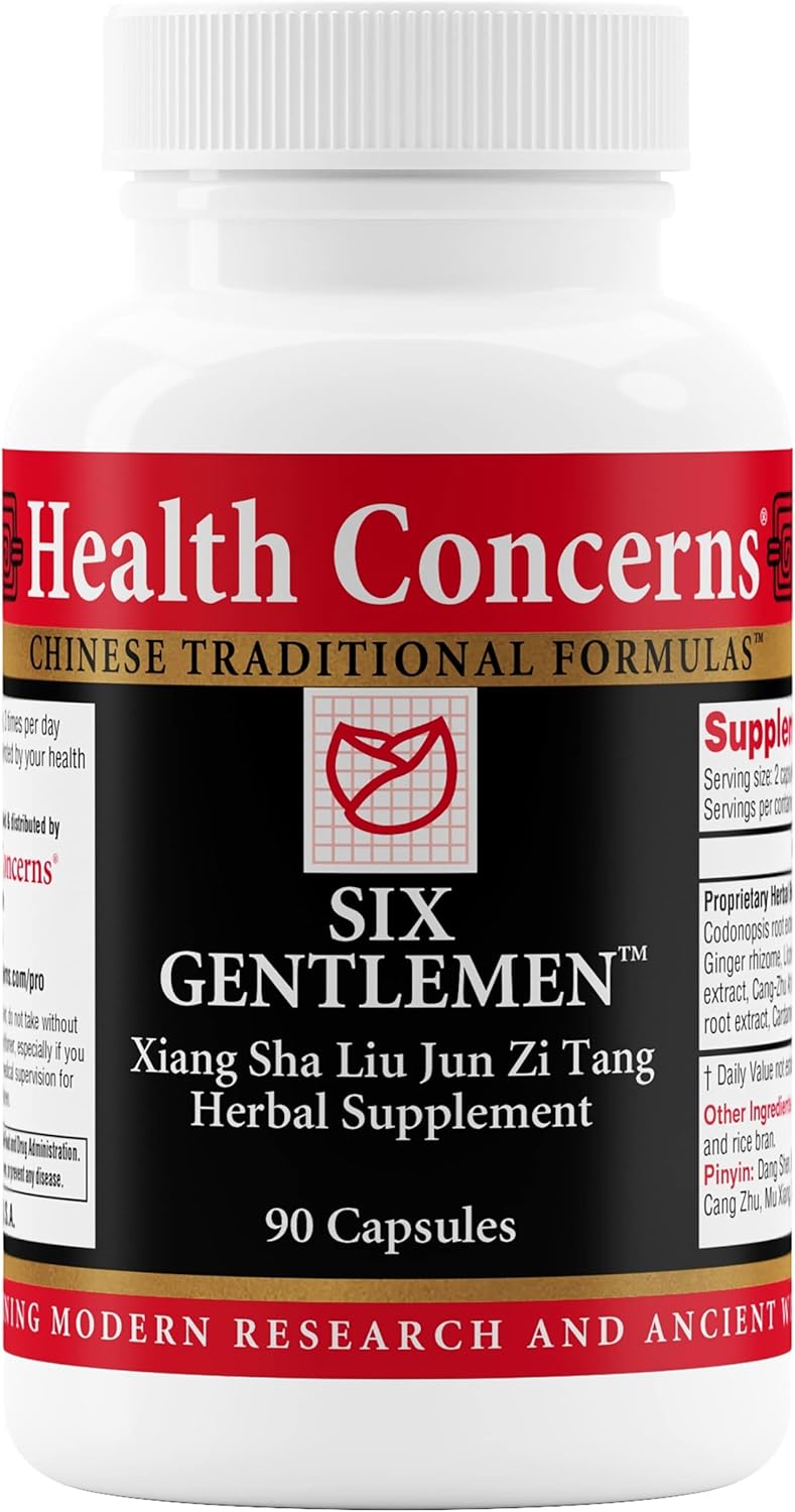 Ginger & Licorice Root Digestion Support Supplement - 90 Capsules by Health Concerns Six Gentlemen