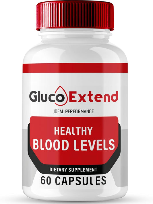 GlucoExtend Capsules - Maximum Strength Glucose Support Formula - All Natural Health Supplement - 60 Capsules