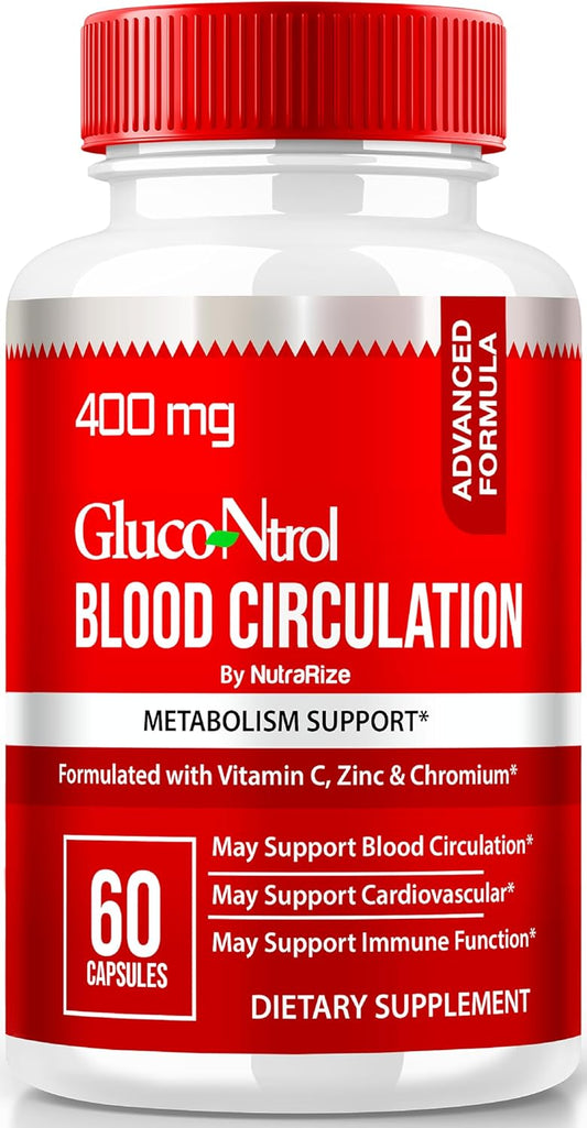 Glucontrol Supplement for Healthy Blood Sugar Levels - Natural Blood Support Formula (60 Capsules)