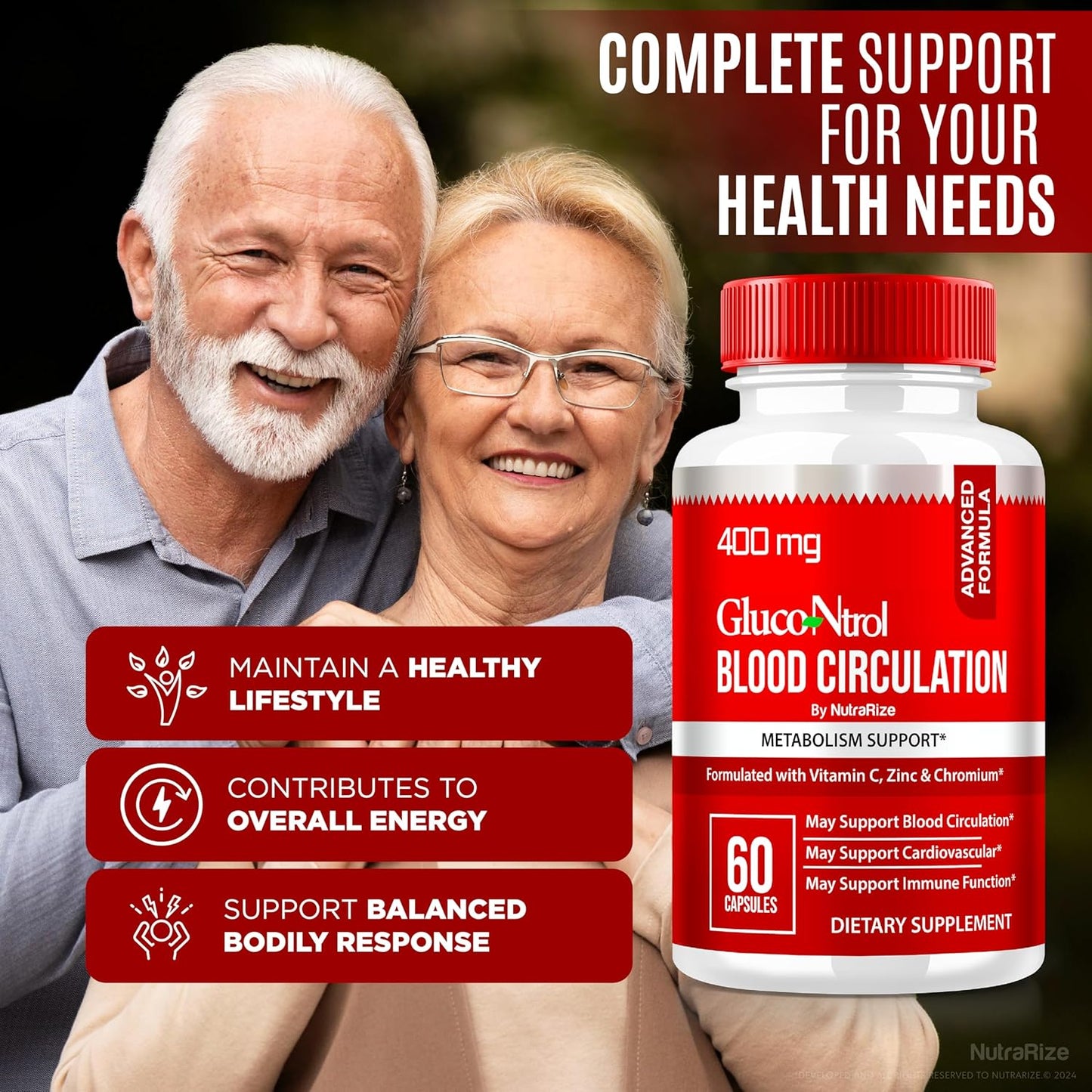 Glucontrol Supplement for Healthy Blood Sugar Levels - Natural Blood Support Formula (60 Capsules)