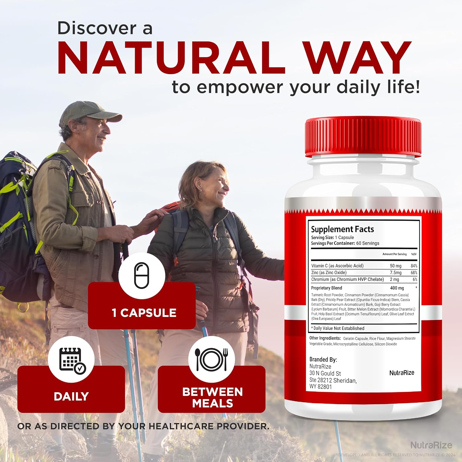 Glucontrol Supplement for Healthy Blood Sugar Levels - Natural Blood Support Formula (60 Capsules)