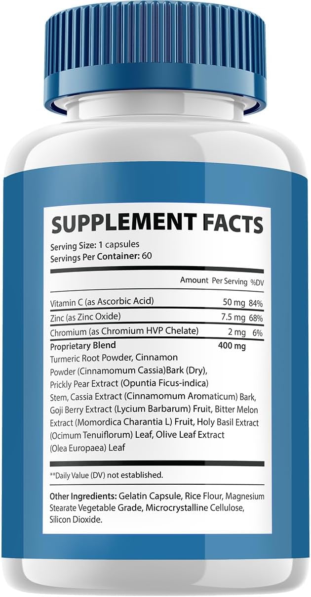 GlucoPure Maximum Strength Supplement (2 Pack) - Advanced Healthy Vitamin Support Formula, 120 Capsules - Vitamoon Gluco Pure Reviews