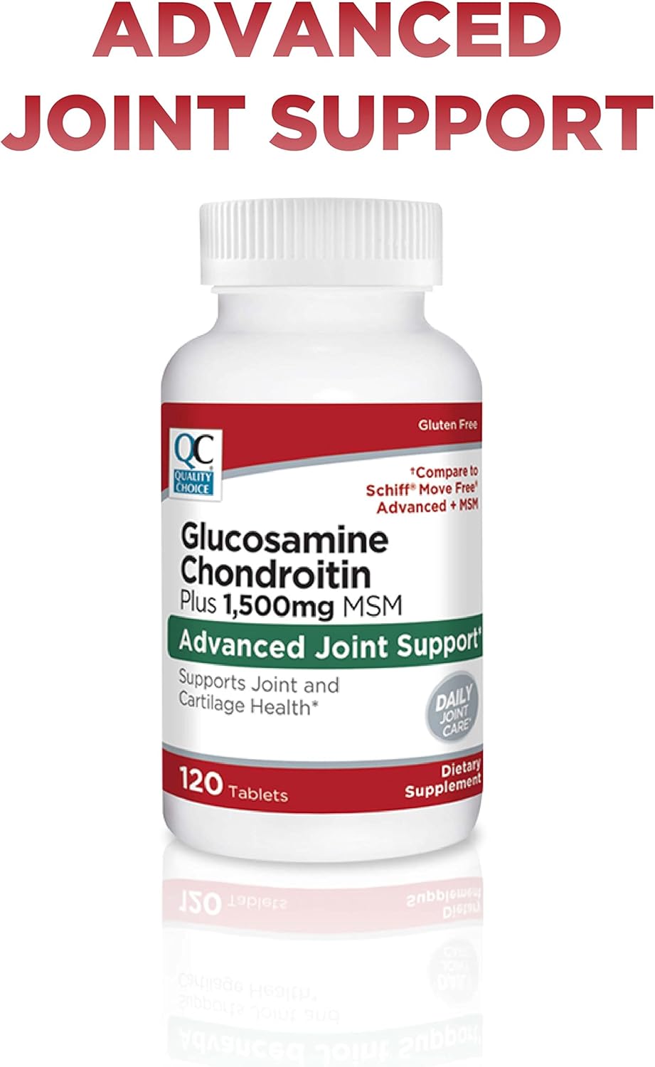 Glucosamine 1500 mg with Chondroitin and MSM Dietary Supplement for Joint and Cartilage Health - 120 Tablets (3 Pack)