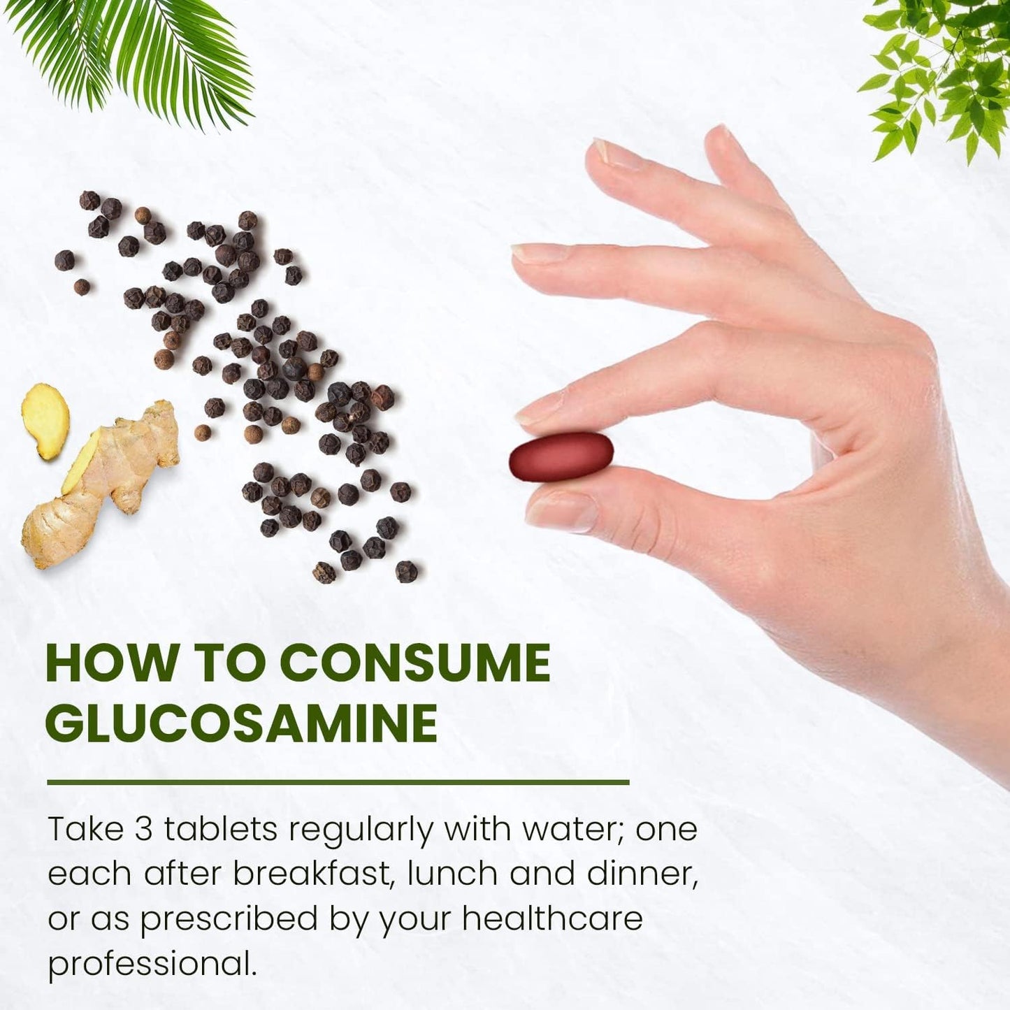 Glucosamine Chondroitin MSM with Boswellia Tablets | Bone, Joint, and Cartilage Support | Relieves Pain and Stiffness | 120 Vegetarian Tablets