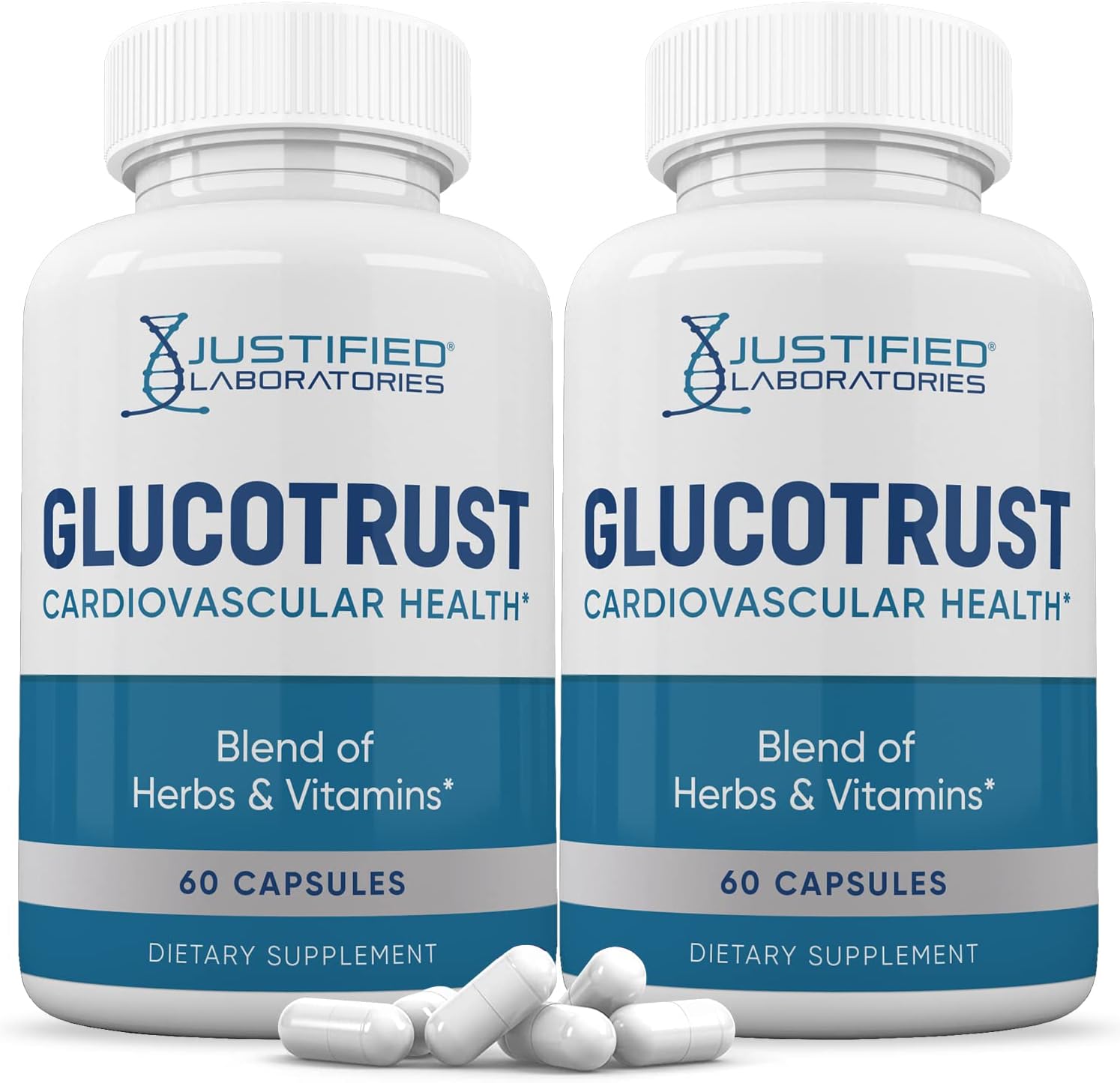 Glucotrust Advanced Formula Supplement Pills 2 Pack - 120 Capsules by Justified Laboratories