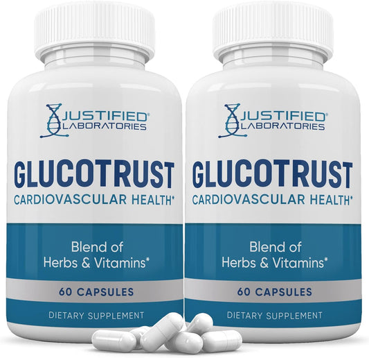 Glucotrust Advanced Formula Supplement Pills 2 Pack - 120 Capsules by Justified Laboratories