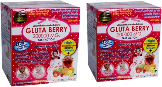Gluta Berry Glutathione and Collagen Drink Punch Combo - 2 Boxes