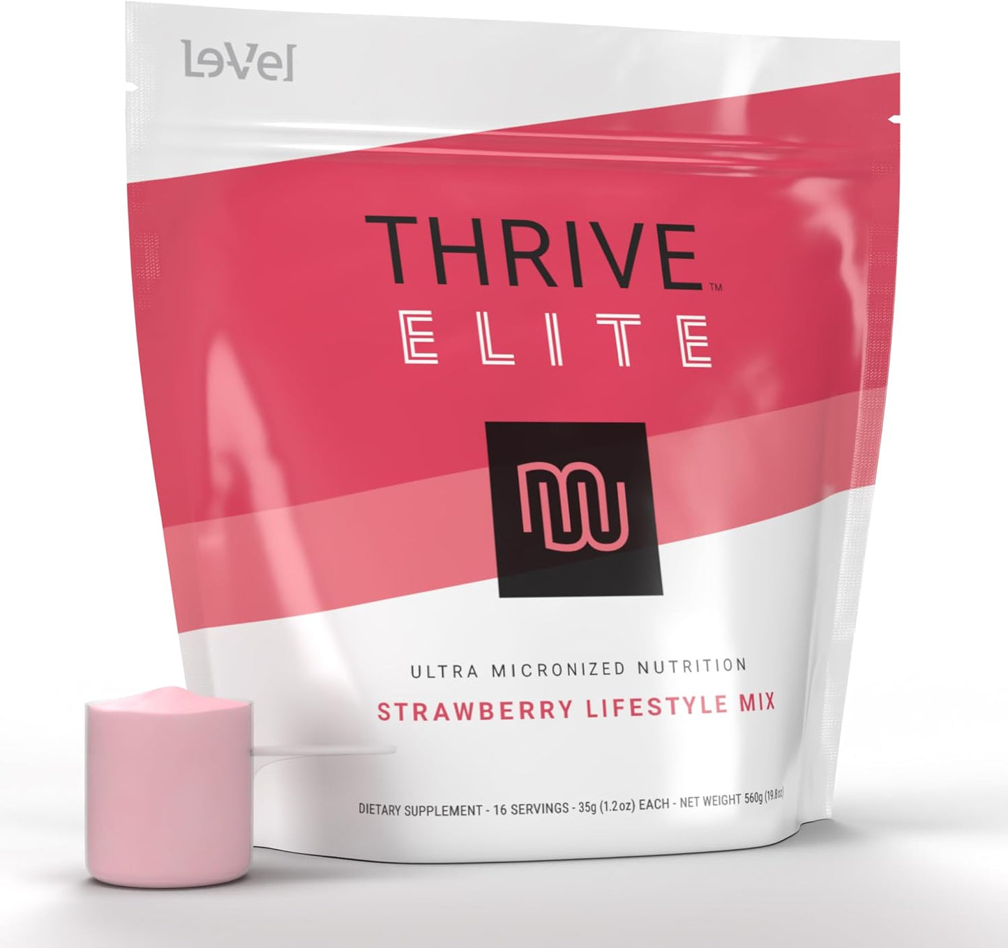 Gluten-Free Elite Protein Shake with BCAAs, Probiotics & Enzymes for Muscle Recovery & Energy - 16 Servings - Strawberry Flavor