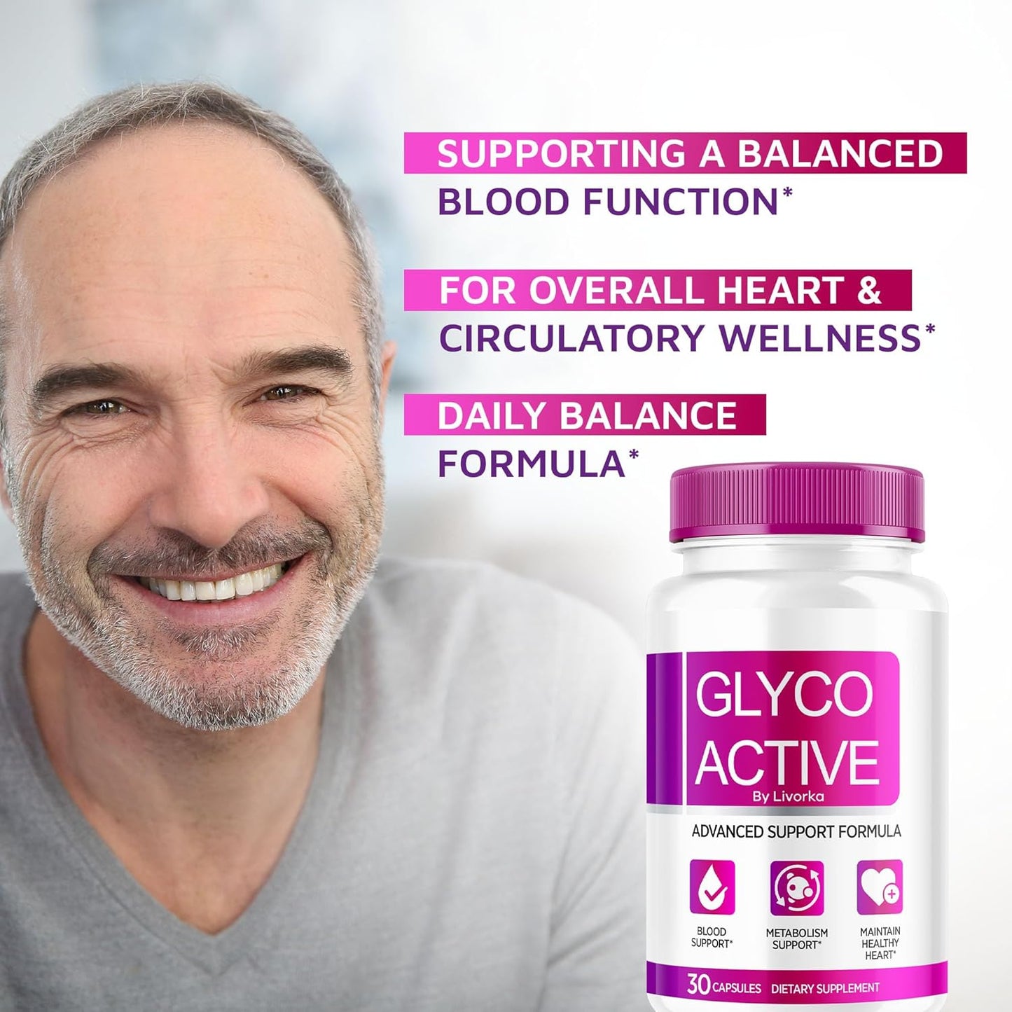 Glyco Active Capsules - 30 Count Natural Formula for 1 Month Supply - Advanced Formula with Positive Reviews