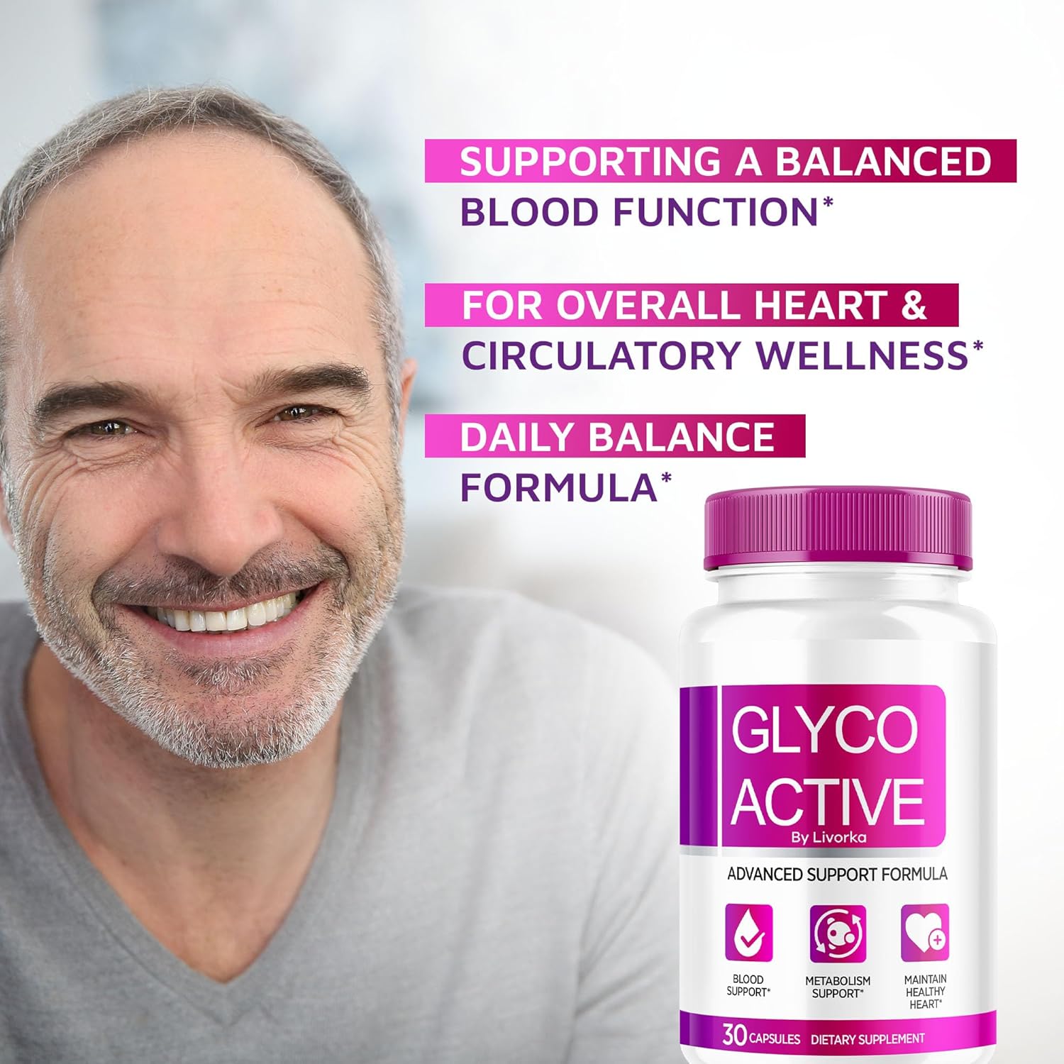 Glyco Active Capsules - 30 Count Natural Formula for 1 Month Supply - Advanced Formula with Positive Reviews