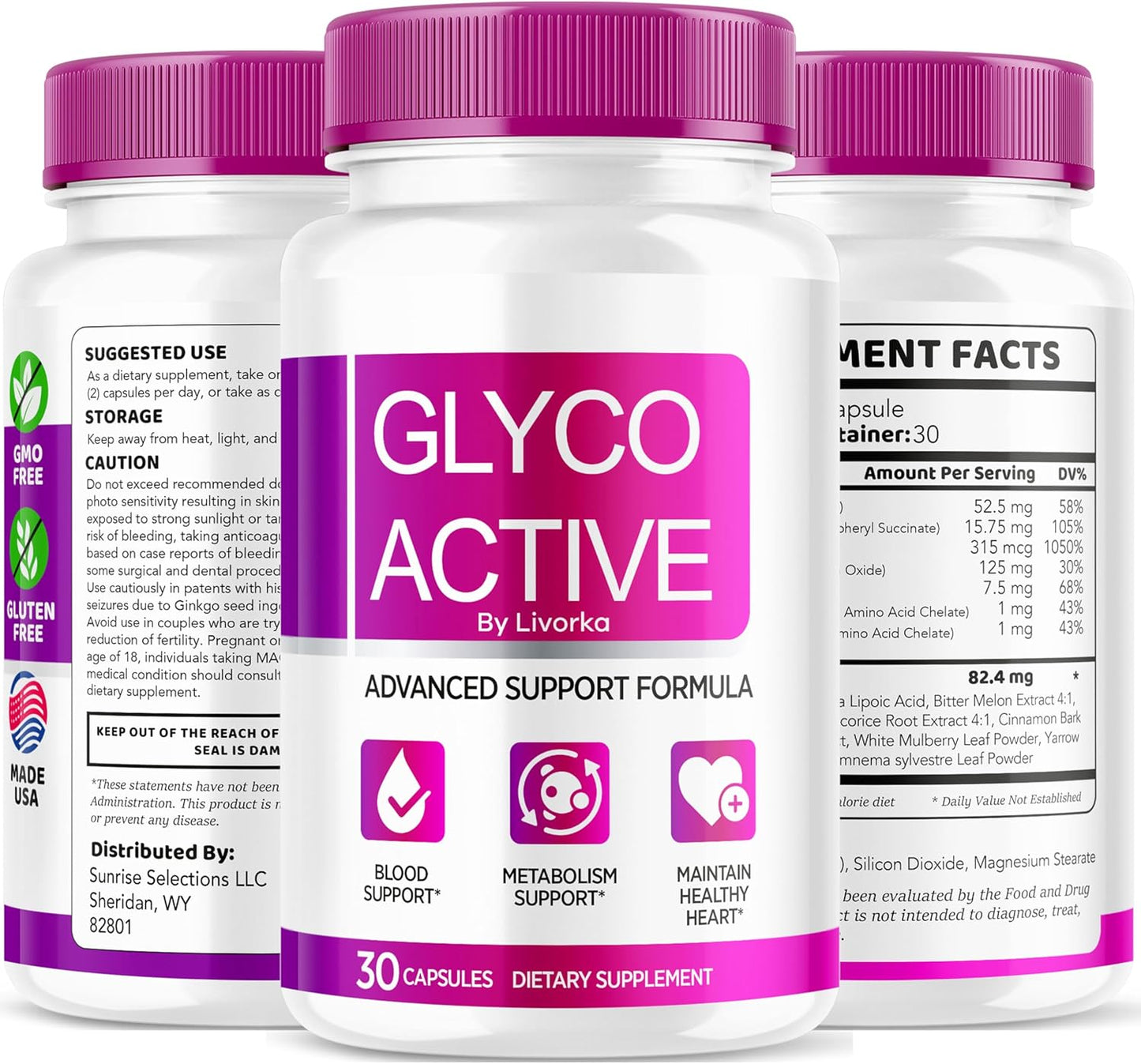Glyco Active Capsules - 30 Count Natural Formula for 1 Month Supply - Advanced Formula with Positive Reviews