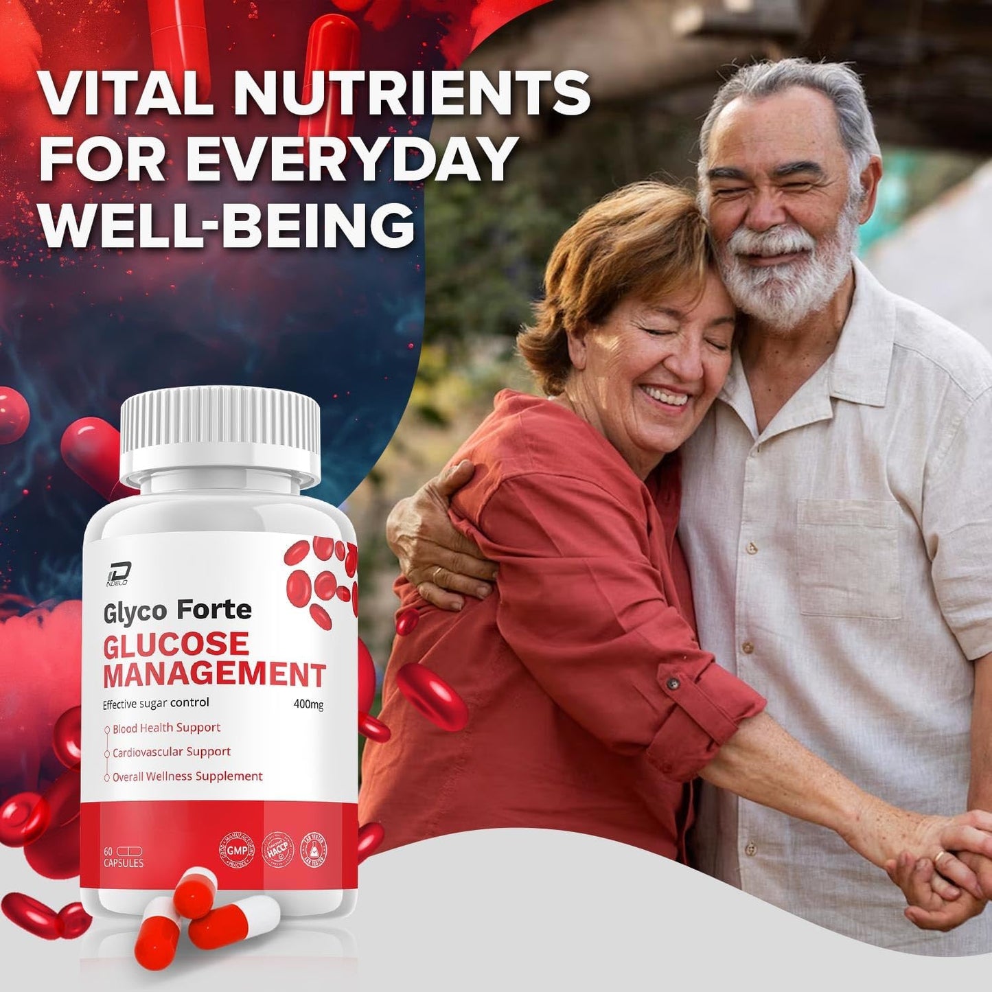 Glyco Forte Capsules - Advanced Supplement for Healthy Energy Levels, All Natural Formula (1 Pack - 60 Capsules)