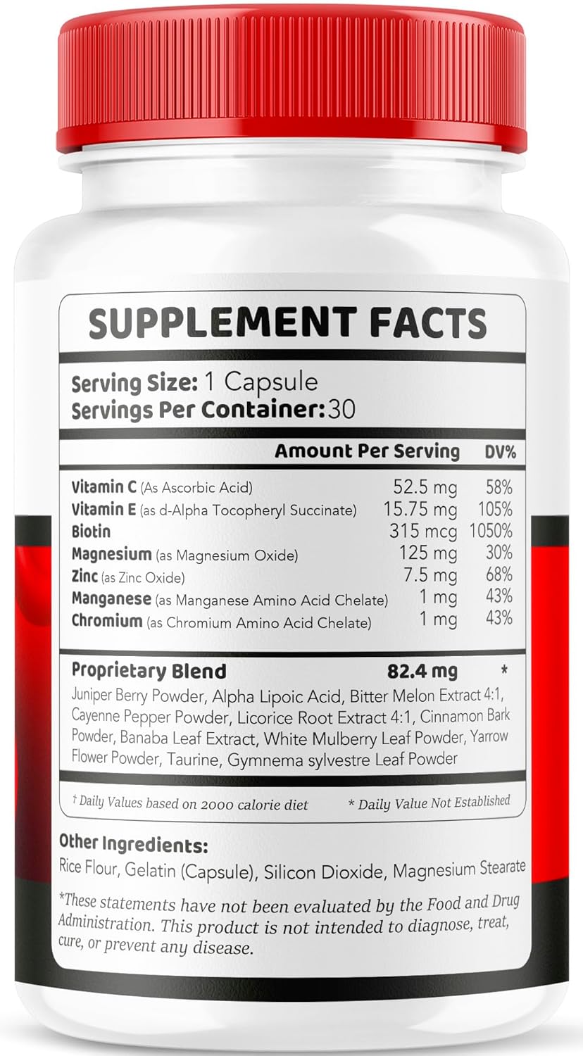 Glyco Peak Optimizer Capsules - Advanced Blood Sugar Support Supplement (30 Capsules)