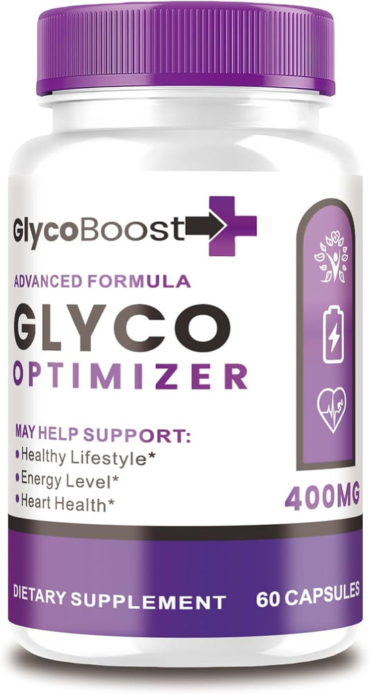 GlycoBoost Capsules - Natural Blood Support Formula for Healthy Levels, Vessel Cleaner and Optimizer (60 ct)