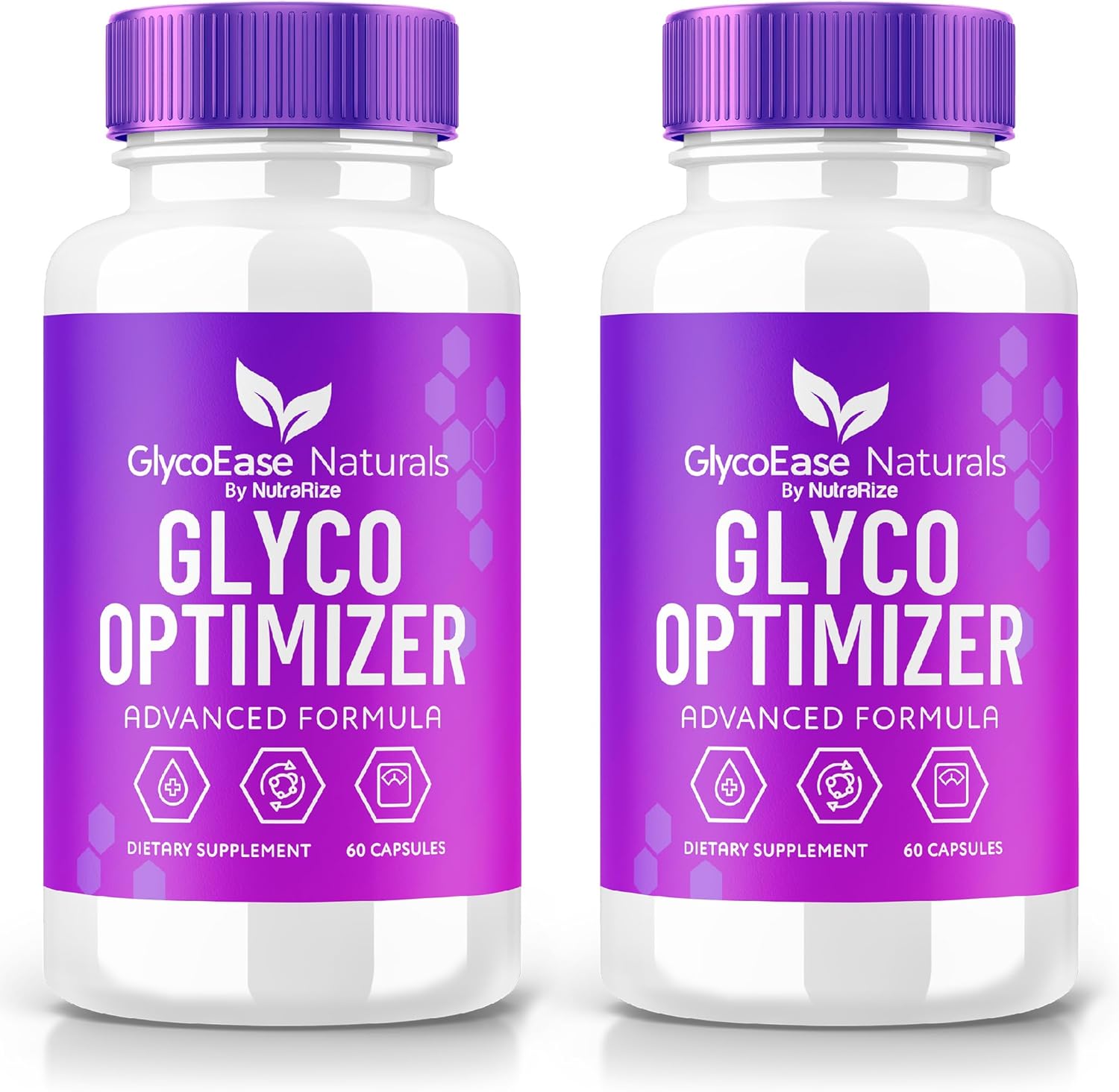 GlycoEase Pills (2 Pack) - All-Natural Dietary Supplement for Glycogen Support by NutraRize - Advanced Formula with Glycoeas Naturals (120 Capsules)