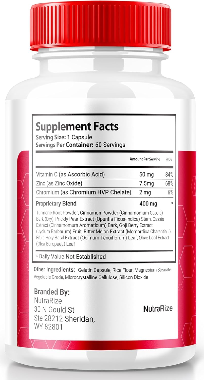 GlycoFree Capsules: Advanced Blood Support Supplement for Healthy Levels, All Natural Formula, Maximum Strength Wellness - 60 Capsules