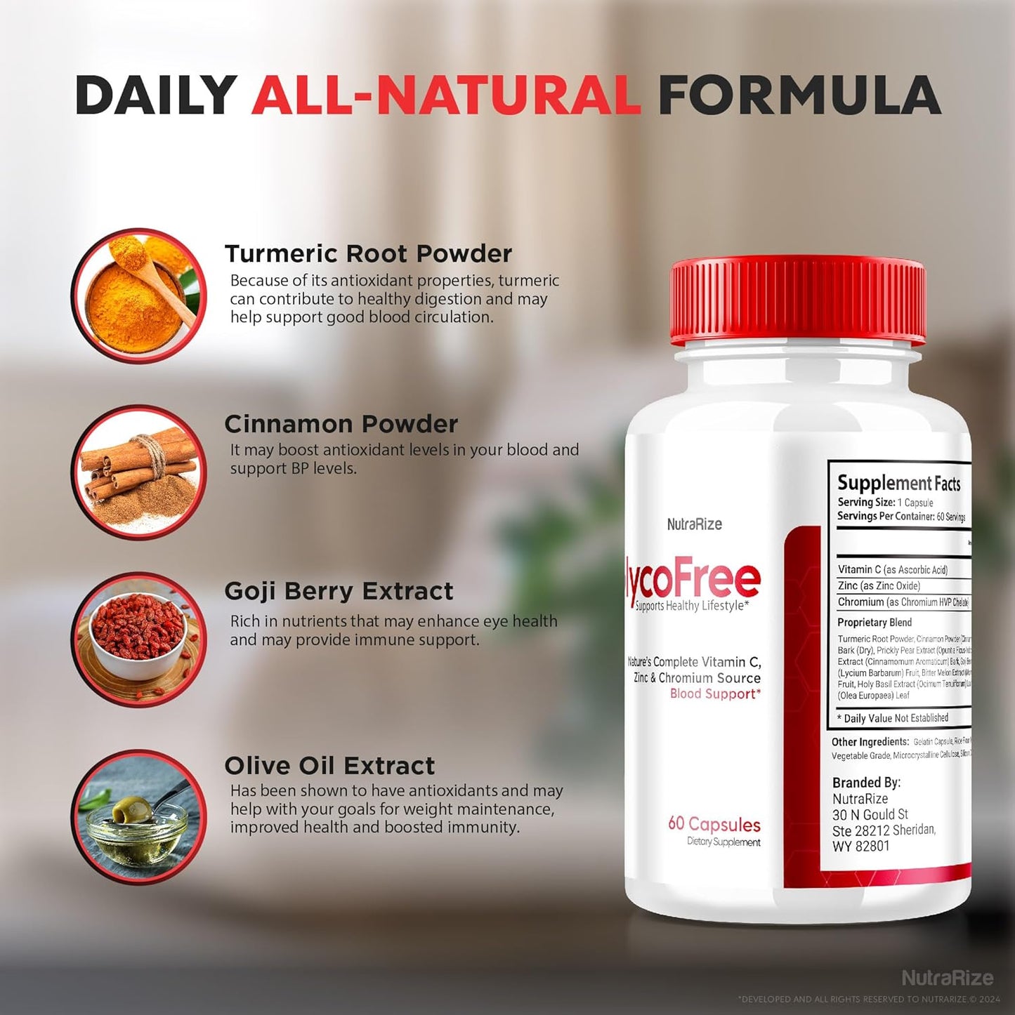 GlycoFree Capsules: Advanced Blood Support Supplement for Healthy Levels, All Natural Formula, Maximum Strength Wellness - 60 Capsules