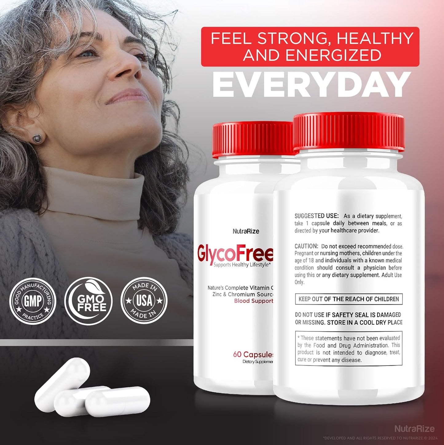 GlycoFree Capsules: Advanced Blood Support Supplement for Healthy Levels, All Natural Formula, Maximum Strength Wellness - 60 Capsules