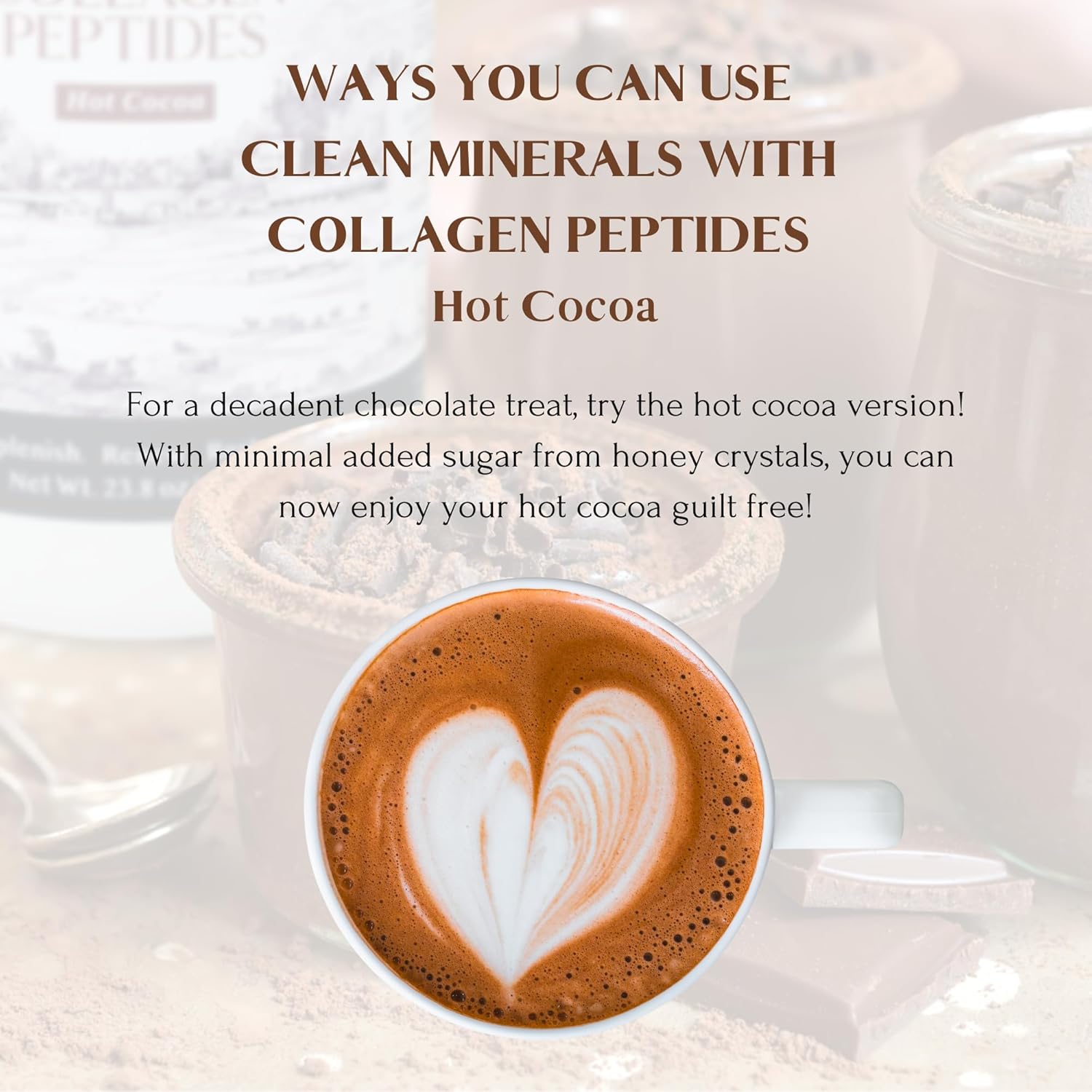 Goat Milk Whey Hot Cocoa with Collagen Peptides | 10g Protein | 35 Servings | 3.3 lbs