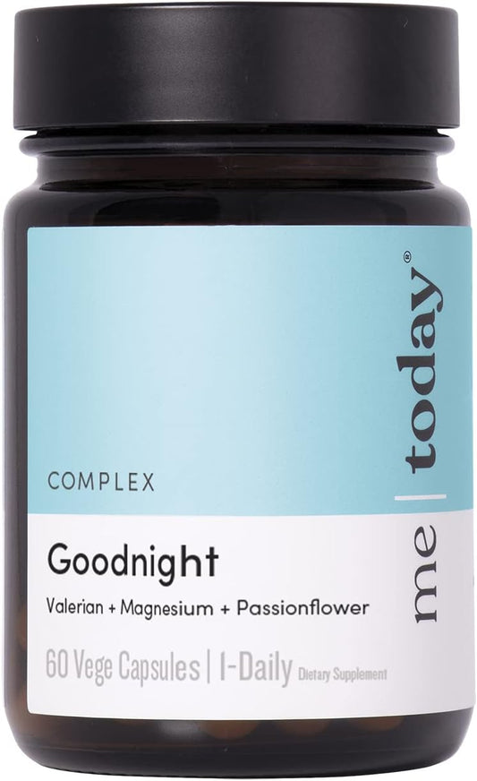 Goodnight Supplement for Relaxing and Restful Sleep Support with Magnesium - Vegan, 60 Capsules