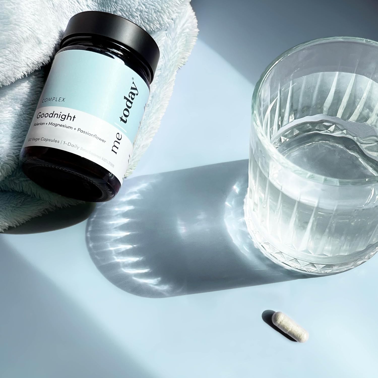 Goodnight Supplement for Relaxing and Restful Sleep Support with Magnesium - Vegan, 60 Capsules