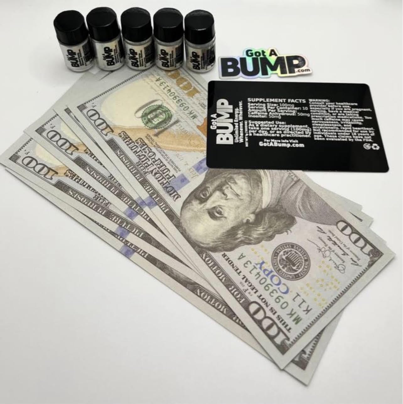 Got A Bump™ - 1g Container with 500mg of Caffeine (Starter Bundle) from GotABUMP.com