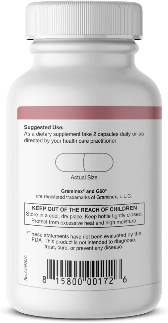 Graminex PollenBerry Supplement with Concentrated Flower Pollen Extract and Cranberry Powder - Supports Skin, Urinary Tract, Bladder Health - Natural Antioxidant - 60 Capsules
