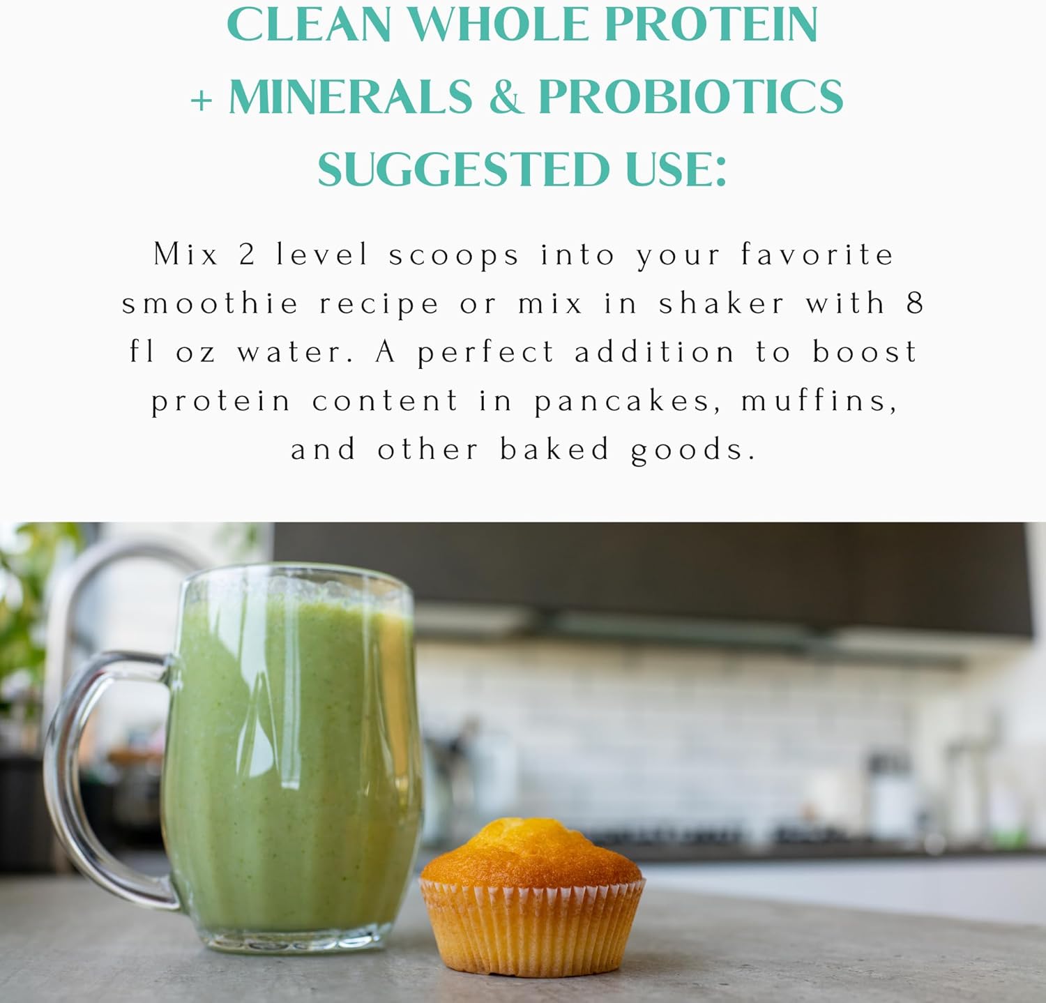 Grass-Fed Goat Milk Protein Powder with Minerals, Probiotics, and 17g Protein per Serving - 14.1 oz