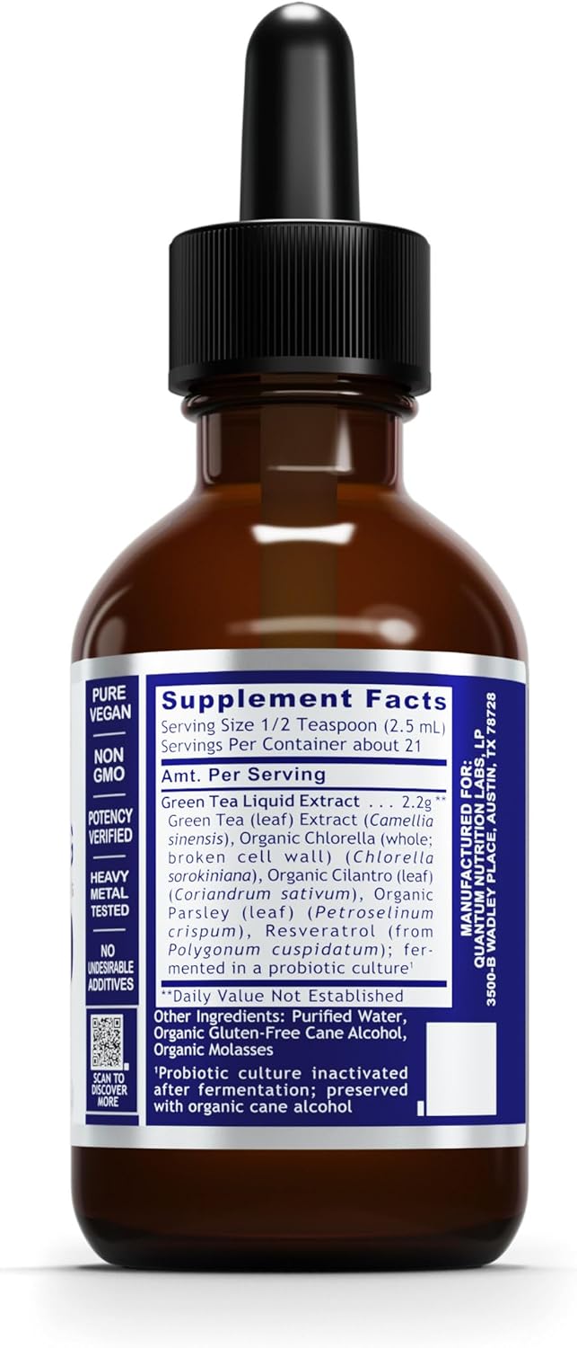 Green Tea-PG Liquid Extract - Camellia Sinensis Supplement for Antioxidant Support - 2 Fl Oz Bottle