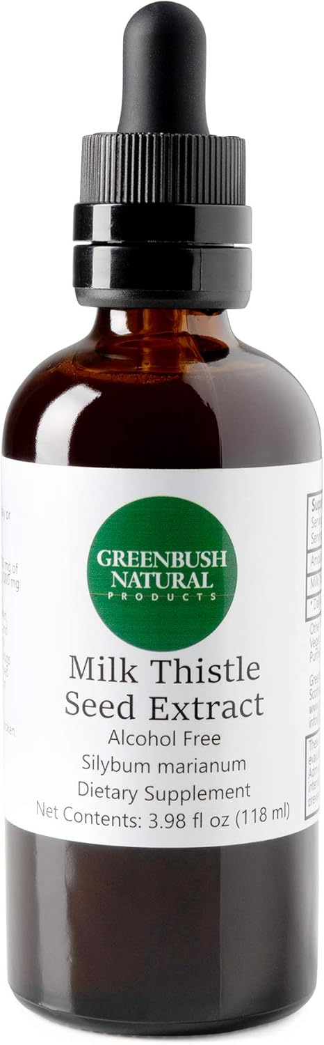 Greenbush Milk Thistle Concentrate 4 oz Liquid Extract for Liver Health