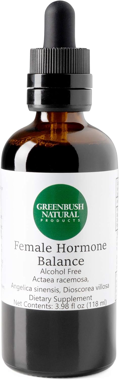 Greenbush Natural Products Female Hormone Balance Liquid Extract - 4 oz, 240 Doses - Supports Reproductive Health, Menstrual Cycle, Menopause Symptoms