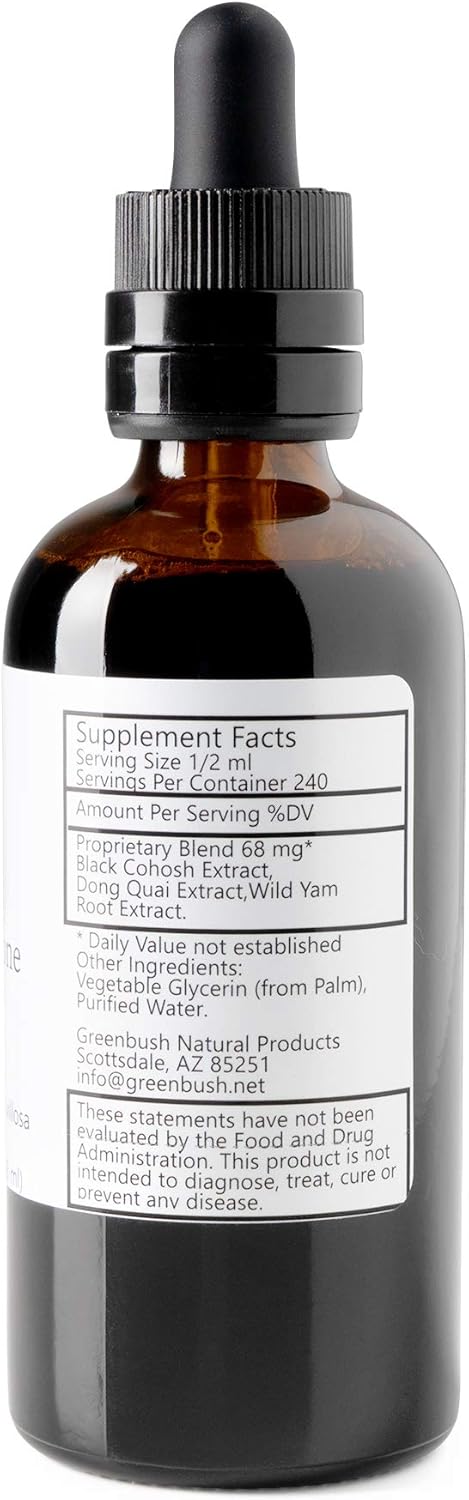 Greenbush Natural Products Female Hormone Balance Liquid Extract - 4 oz, 240 Doses - Supports Reproductive Health, Menstrual Cycle, Menopause Symptoms