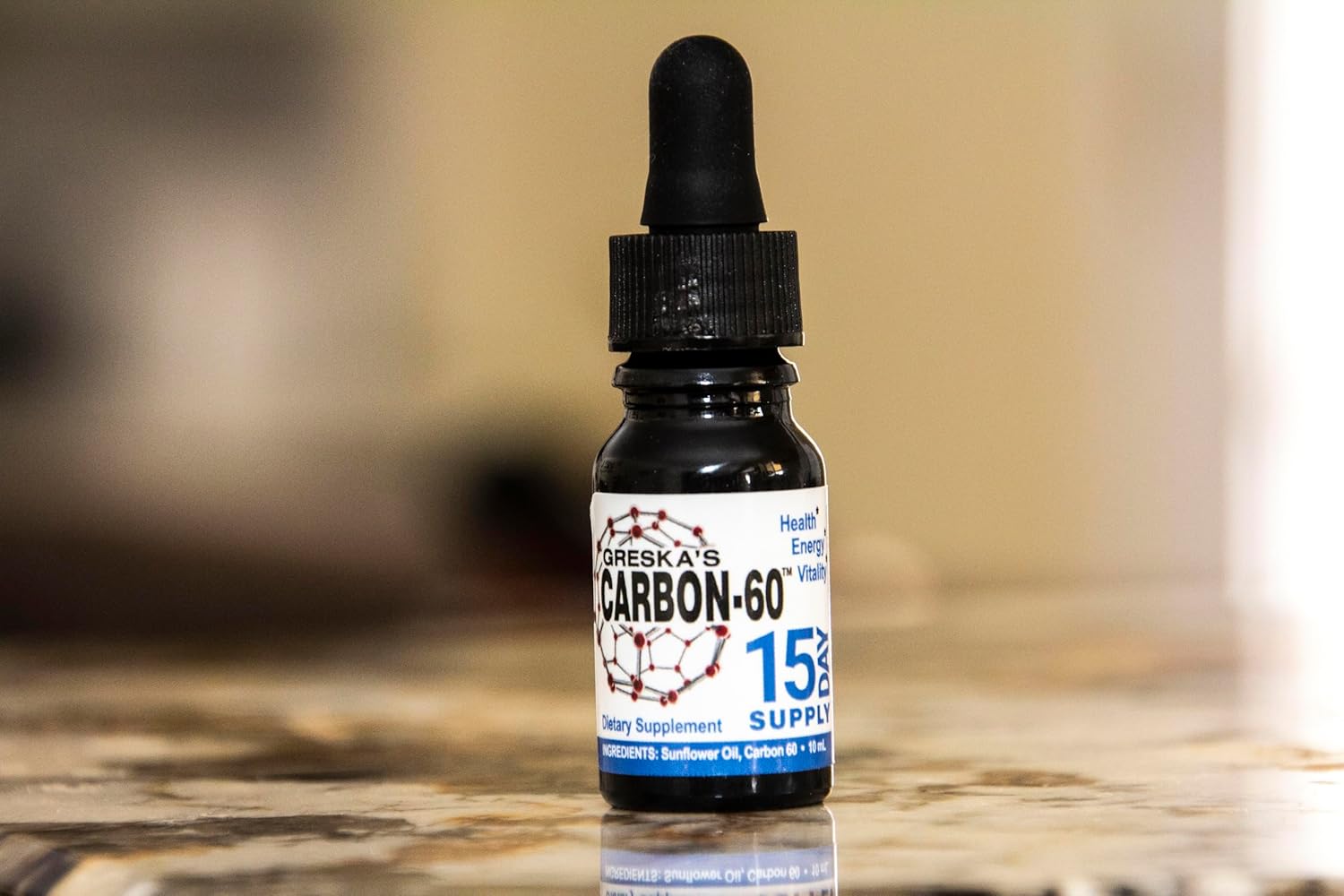 Greska's Carbon-60 15-Day Supply - Premium Antioxidant Supplement for Enhanced Health