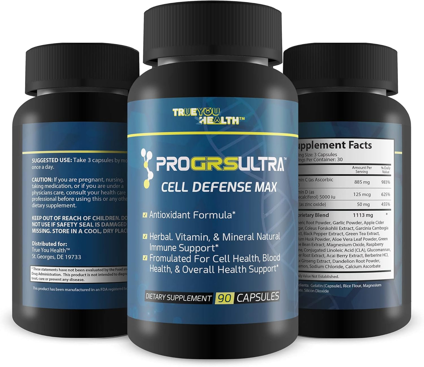 GRS Ultra Super Antioxidant Formula with Vitamin C, D3, and Zinc for Cellular Health and Immune Support