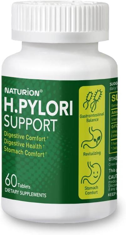 Gut Balance & Stomach Comfort Supplement with G-FOS Blend, Licorice, & Vitamin B2 - H. Pylori Support - 60 Tablets