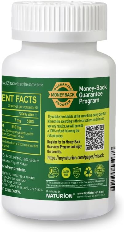 Gut Balance & Stomach Comfort Supplement with G-FOS Blend, Licorice, & Vitamin B2 - H. Pylori Support - 60 Tablets