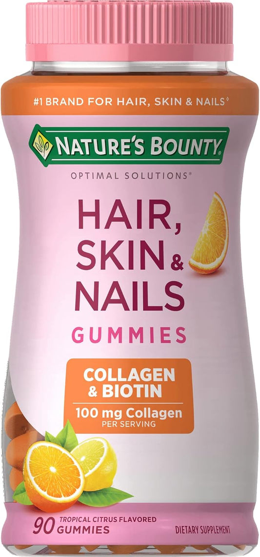 Hair, Skin, and Nails Gummies with Collagen and Biotin - 90 Count