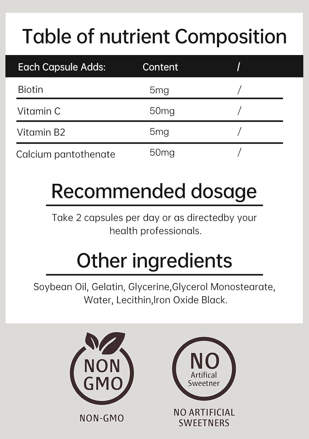 Hair, Skin, and Nails Health Supplement for Women & Men - Multivitamin with Vitamins C & B2 for Thicker Hair, Reduced Wrinkles, Fine Lines, and Skin Care - 60 Capsules