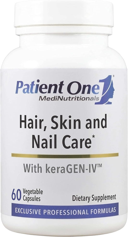 Hair, Skin & Nail Care Supplement with Keratin & Collagen | Supports Healthy Hair, Skin & Nails | 60 Capsules