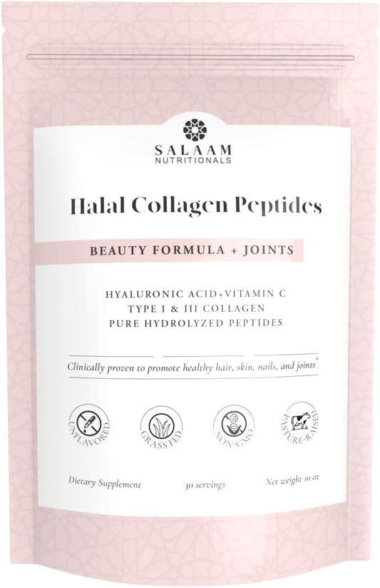 Halal Collagen Powder by Salaam Nutritionals - Premium Quality Supplement for Skin, Hair, and Joint Health