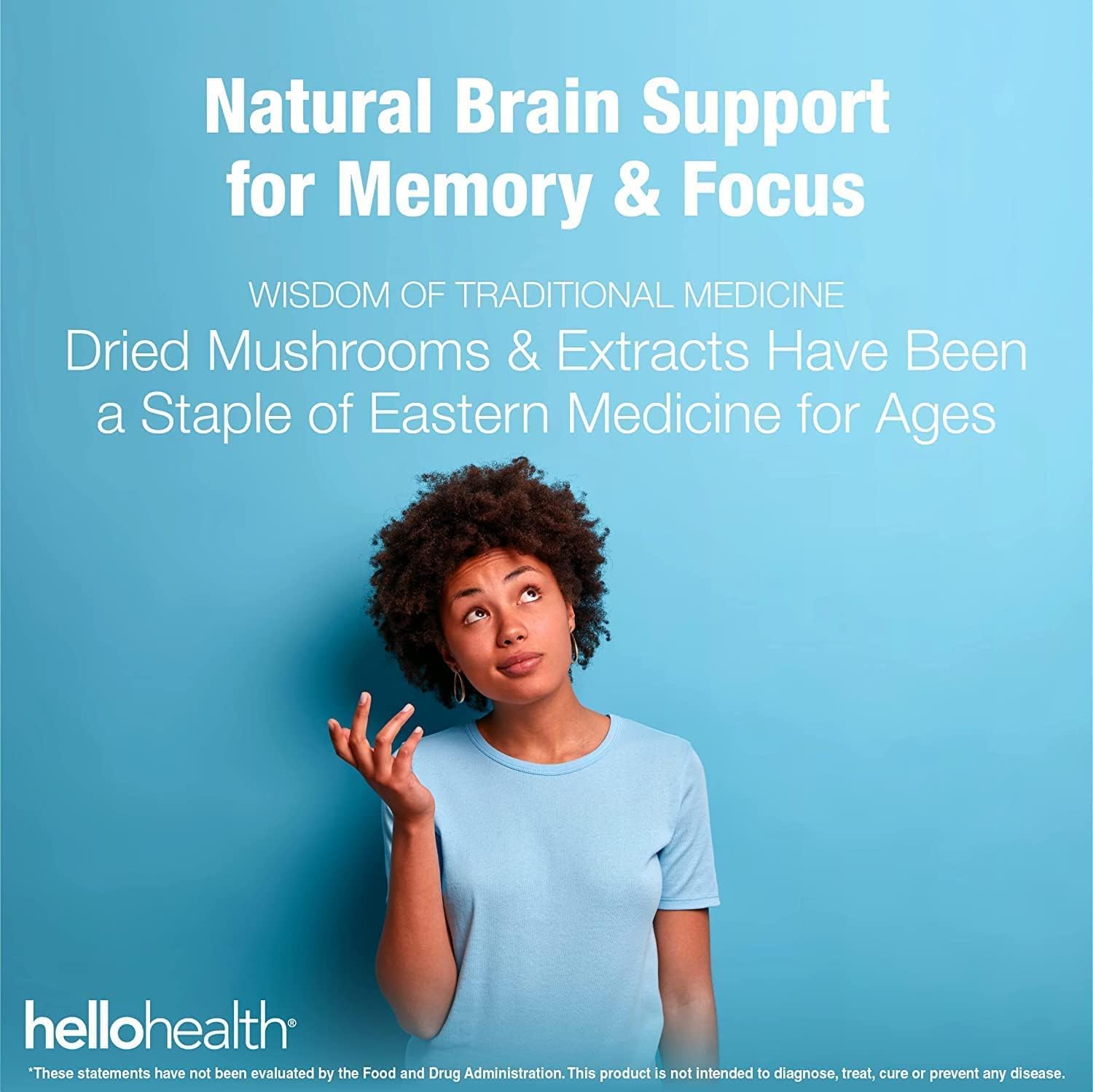 Happy Brain Mushroom Complex Nootropics Supplement - 10 Mushroom Blend for Clarity, Energy, Immune Support - 60ct x 4 Pack