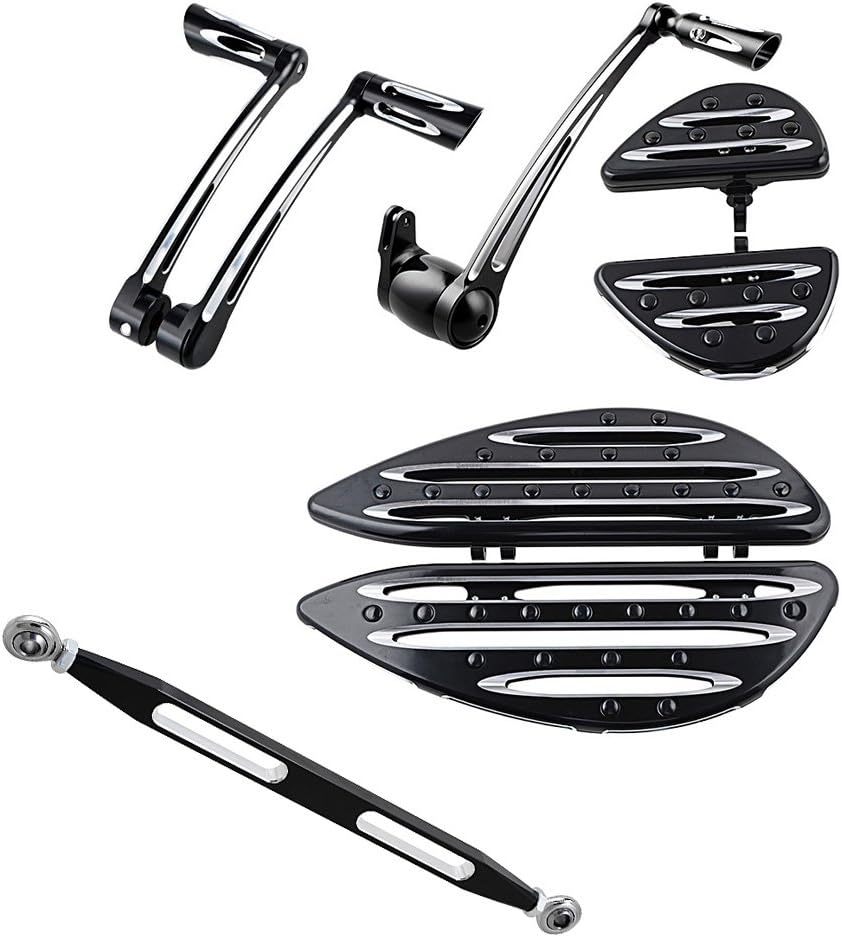 Harley Touring FLH FLT Floorboards + Pedal Kit + Shift Lever Set for 2009-2013 Models by Astra Depot