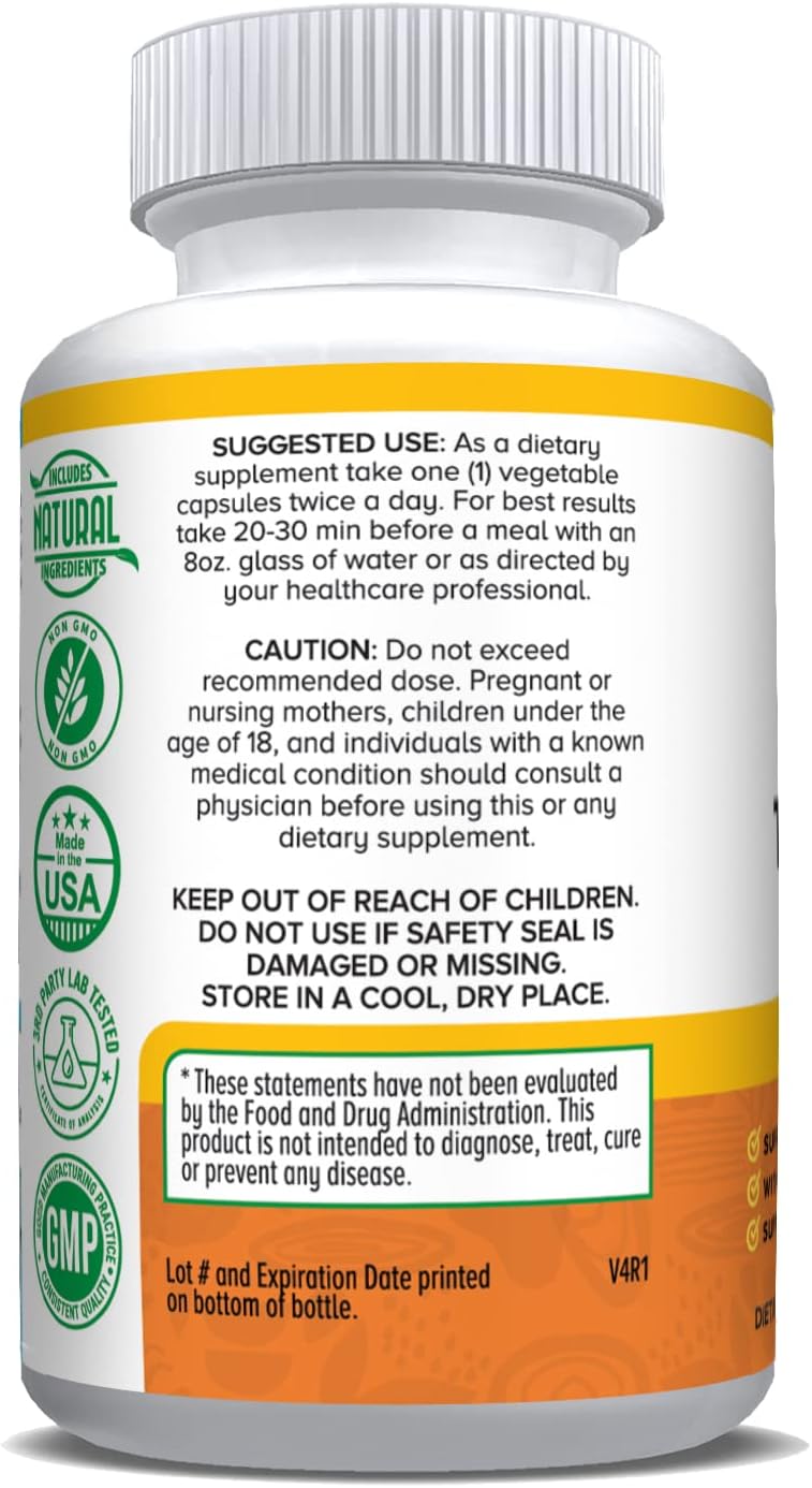Hattie's Turmeric Curcumin with BioPerine and Ginger Capsules - 95% Standardized Curcuminoids, Natural Joint Support, Non-GMO Herbal Supplement