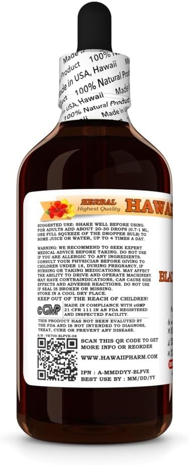 Hawaii Pharm Bladderwrack Tincture - 4 fl.oz, All Natural Vegan Liquid Extract from Entire Plant, Made in Hawaii